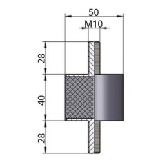 KUMMIPUHVER 50X40/M10X28