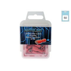 PUNANE KATTEGA KLEMM EMA 6,3MM 50TK.