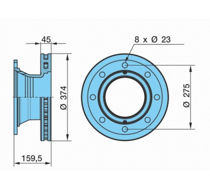 BPW OE PIDURIKETAS 377X45MM 8POLTI