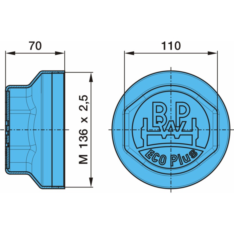 BPW RUMMU KAPSEL M136X2,5 ECO PLUS