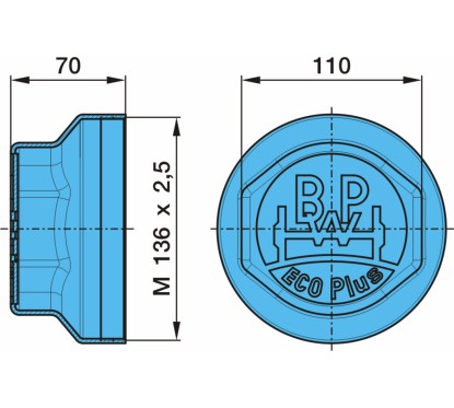 BPW RUMMU KAPSEL M136X2,5 ECO PLUS